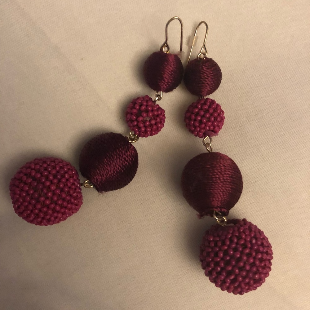 Red H&M earrings